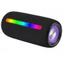 Nešiojamas stereo garsiakalbis TRACER Stripe Black – 10 W RMS, Bluetooth / laidinis, USB-A ir USB-C, MicroSD, įmontuota baterija (iki 5 h)