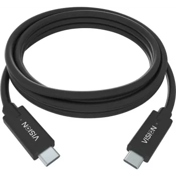 USB-C laidas Vision TC 2MUSBC/BL, 2 m, USB 3.2 Gen 1, juodas