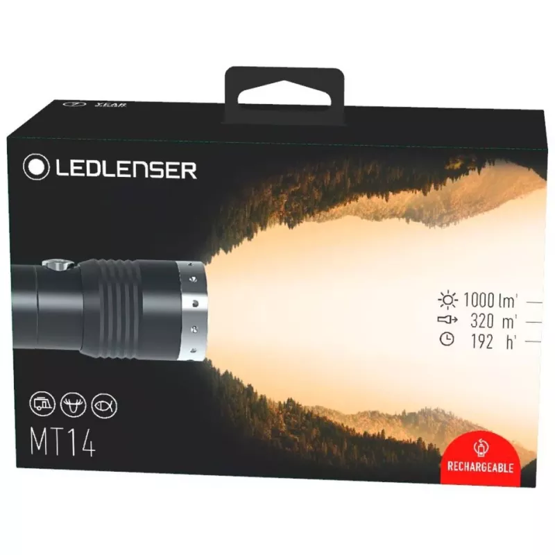 Led Lenser MT14 rankinis žibintuvėlis juodas, sidabrinis