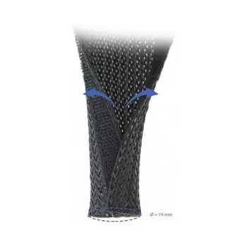 Pintas kabelių movimas DeLOCK 19050 5 m x 19 mm juodas