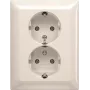 BUSCH JAEGER BJ 202 EUJ-914 SCHUKO® Dvigubas kištukinis lizdas su pilna dangtelio plokšte