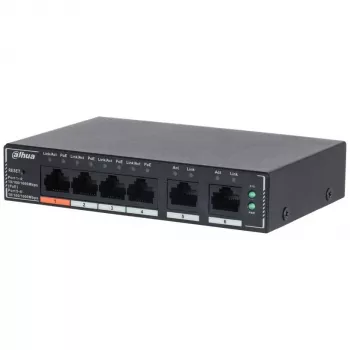 Dahua Technology SG4006P tinklo jungiklis Valdomas L2 Gigabit Ethernet (10/100/1000) Power over Ethernet (PoE) Juodas