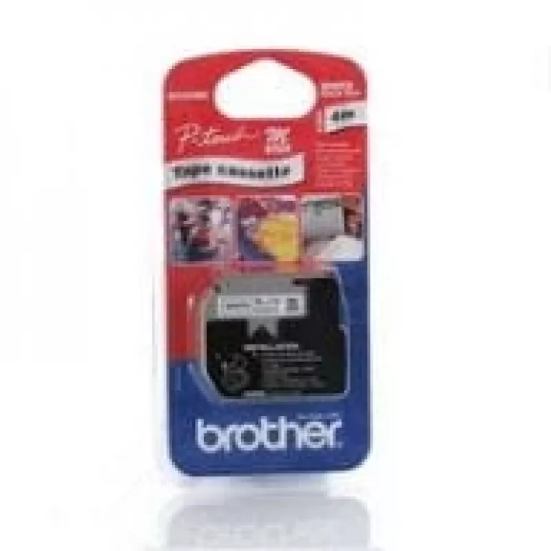 Brother M-K221SBZ plastikinė žymeklių juosta, 9 mm x 4 m, juoda ant baltos