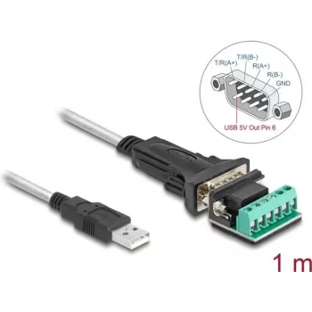 DeLOCK USB 2.0 Type-A į RS-422/485 adapteris su 1 m laidu