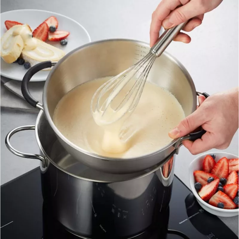 Plieninis dubuo GEFU Mesco 28140, 24 cm, 4,0 l, nerūdijantis plienas, tinkamas plauti indaplovėje