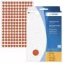 HERMA nuolatinio sukibimo lipdukai - Raudoni - 8 mm apvalūs - 5632 lipdukai (32 lapai x 176) (2212)