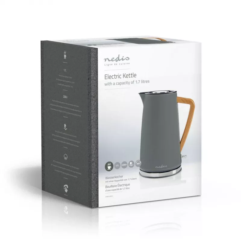 Elektrinis virdulys Nedis KAWK510EGY 1.7 L 2200 W Pilka