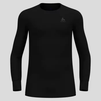 Odlo BL TOP crew neck l/s ACTIVE WARM ECO vyriški marškinėliai, dydis M, juodi