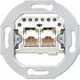 JUNG UAE 2X8 UPO 2 x RJ-45 Pilkas Kištukinis Lizdas (UAE2X8UPO)