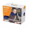 Kaklo pagalvėlė kelionėms Qmed DRQE3J1CDXUXP – kontūrinė ergonominė PU puta, 240×230×125 mm, tankis 45 kg/m³, granatas