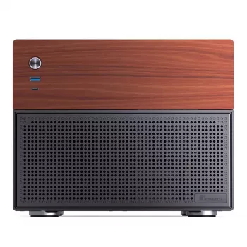 Jonsbo N4 Microtower korpusas juodas, tvirtas plieninis kompaktiškas PC korpusas