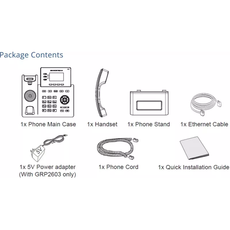 IP telefonas Grandstream Networks GRP2603P juodas