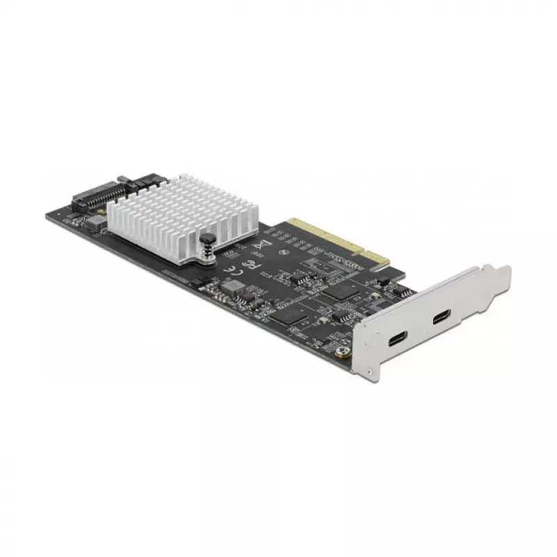 PCI Express x8 kortelė DeLOCK 89009 su dviem USB-C 3.2 Gen 2x2 prievadais