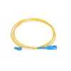 Extralink SC/UPC – LC/UPC vienmodis šviesolaidinis pataikinis kabelis G.657.A1 FTTH 3 mm, 1 m, geltonas