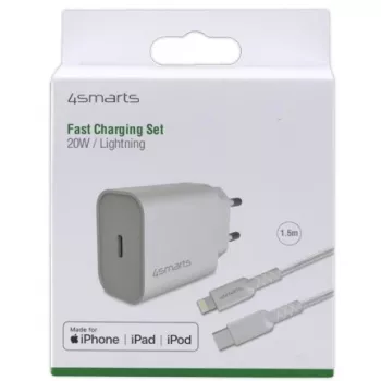 Kroviklis 4smarts 4S465591, 20 W, USB-C, 1,5 m