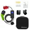 Qoltec Mobile EV Car Charger Adjustable 2in1 Type2 | 11kW | CEE 5 PIN | LCD | 3 fazės | Nešiojamas | Wallbox | 5m