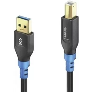 USB kabelis PureLink FI-U200-015 1,5 m USB A USB B USB 2.0 Juoda Mėlyna