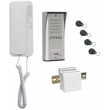 Domofonas Cyfral Cosmo 1-TENANT sidabrinis