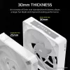 Ventiliatorius Corsair iCUE LINK RX140 MAX RGB 14 cm baltas 2 vnt. 300-1600 RPM