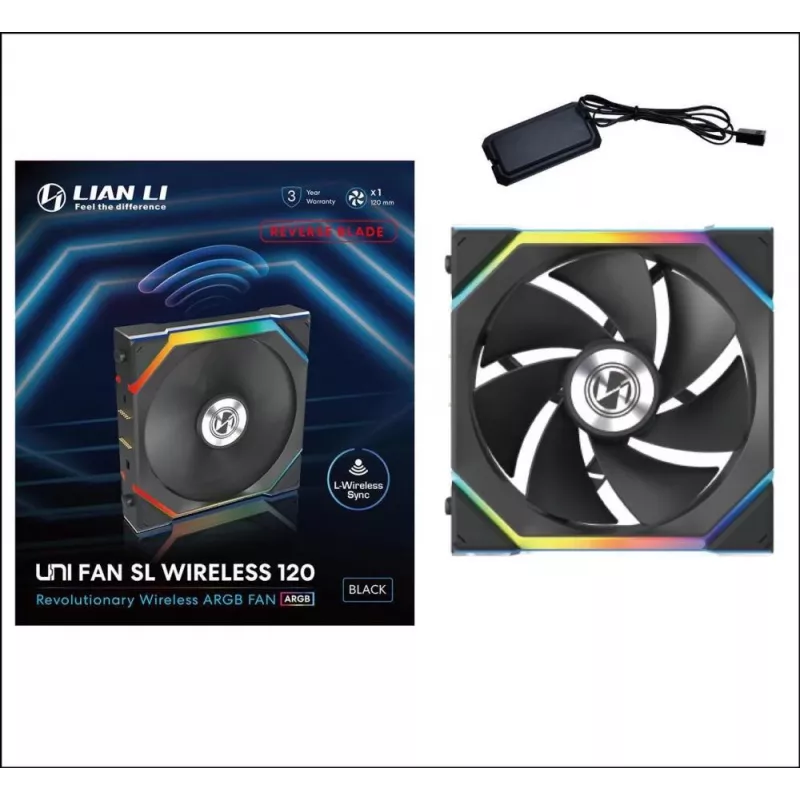 Lian Li UNI FAN SL Wireless 120 12 cm juodas 31 dB 64 cfm