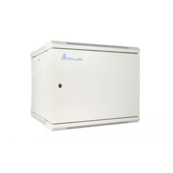 Extralink sieninis spintos stovas 9U 600x600 ASP pilkas, metalinės durys