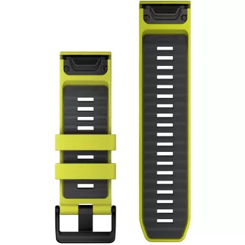 Garmin QuickFit 26 mm silikoninis dirželis Graphite Yellow 010-13393-08