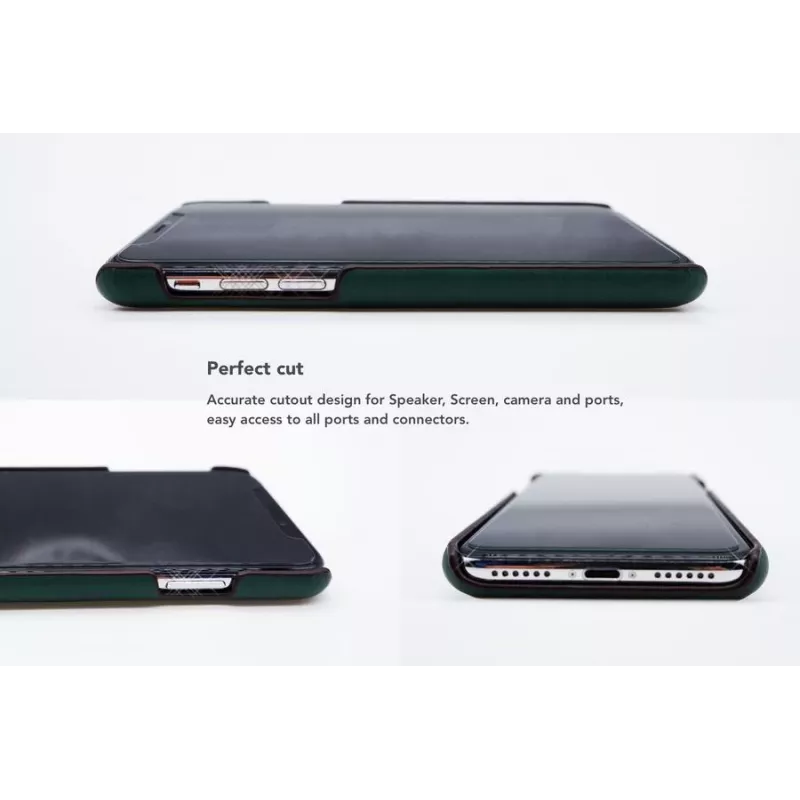 VixFox Card Slot Back Shell iPhone XSMAX – miško žalia, galinis apsauginis dėklas su kortelių kišene