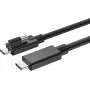 USB-C kabelis Exsys EX-K1599V-1.5 — 1,5 m, USB-C į USB-C su sraigtiniu fiksatoriumi