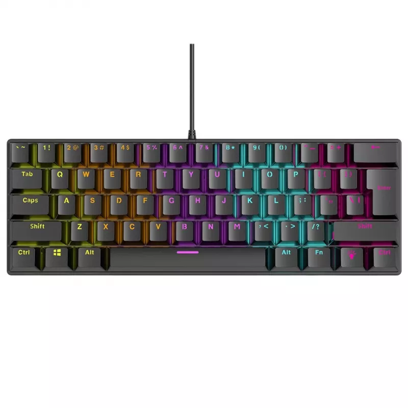 Mechaninė klaviatūra RAMPAGE PLOWER K60 su Blue jungikliais ir RGB apšvietimu