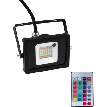 LED prožektorius EUROLITE FL-10 SMD RGB IP65 10W, kompaktiškas lauko RGB prožektorius