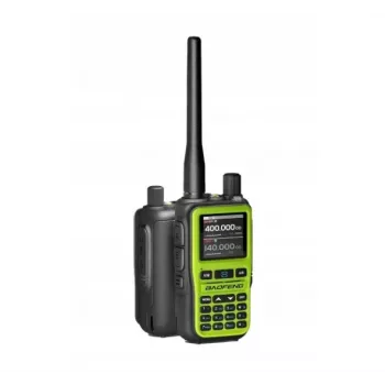 Nešiojama racija Baofeng UV-5R EU su USB-C, Bluetooth, VHF/UHF (136–174 MHz), FM 65–108 MHz, 5 W, 1600 mAh, LCD, LED žibintuvėlis
