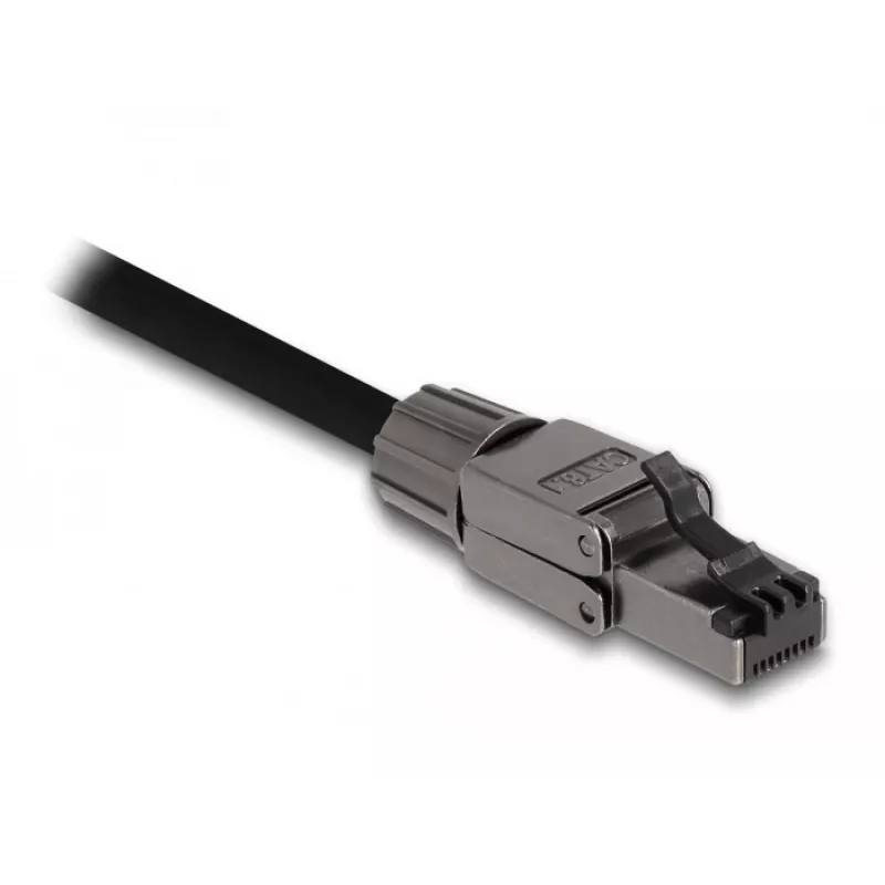 DeLOCK RJ45 kištukas Cat.8.1 STP beįrankis juodas