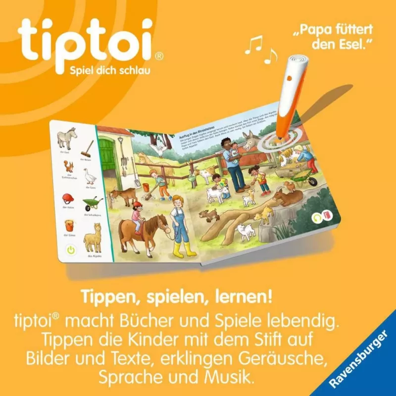 tiptoi Paieška ir atradimai: Mano gyvūnai, mokomoji knyga