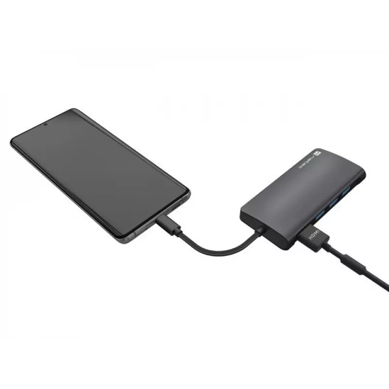 Dokavimo stotelė NATEC NMP-2162 USB 3.2 Gen 1 Type-C pilka, laidinė
