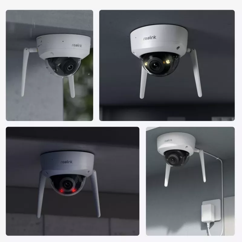 Reolink W437 kupolinė 4K Ultra HD IK10 vandalizmui atspari kamera, 8 MP, 2.7-13.5 mm, IP67, H.265, Micro SD iki 256 GB