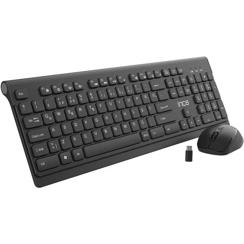 Inca IWS-519 belaidis klaviatūros ir pelės rinkinys, RF, QWERTY turkiškas, juodas
