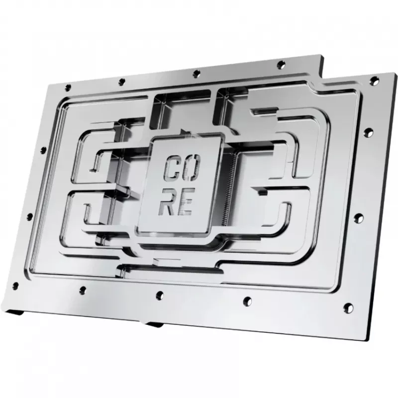 Alphacool 10259 Aliuminio chromo vario juoda galinė plokštė 153,3 mm