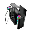 Korpusas GEMBIRD CCC-FC-4000 Midi Tower juodas, grūdintas stiklas, RGB apšvietimas, ATX/Micro-ATX/ITX