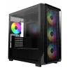 Montech X5M (B) „Micro Tower“ kompiuterio korpusas – Micro-ATX/Mini-ITX, 3×120 mm priekyje, 1×120 mm gale, palaiko ATX maitinimo šaltinį, 2×3,5 colio + 4×2,5 colio, juodas