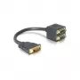 DVI adapterius DeLOCK DVI25 M į 2x DVI25 F 0,2 m juodas