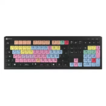 Logickeyboard ASTRA 2 USB AZERTY angliški užrašai juoda pilno dydžio klaviatūra