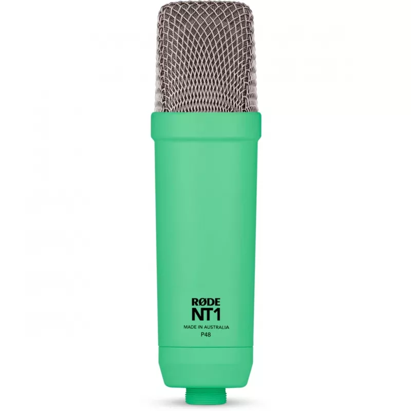 Mikrofonas RODE NT1 Signature + XLR laidas + stalinė studijos ranka, šviesiai žalia, rinkinys