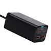 Baseus GaN3 Pro CCGP000101 stalinis kroviklis 100 W, 2x USB-C + 2x USB-A, PD 3.0, QC 4.0+, 1,5 m laidas, juodas