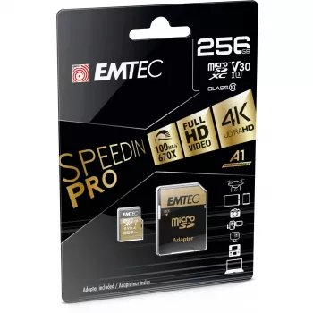 „Emtec SpeedIN Pro 256 GB MicroSDXC UHS-I Class 10“ atminties kortelė