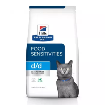 HILL'S PRESCRIPTION DIET Feline d/d Sausas kačių ėdalas Antiena, Žirniai 1,5 kg