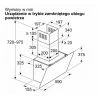 Sieninis gartraukis Bosch DWK65DK20, 590×325×690 mm, 550 m³/h, 3 greičiai, 62 dB, baltas, aliumininis riebalų filtras