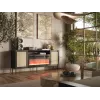 JUTA EF komoda + electric židinys 202x39.5x85 juodas + linol calabria