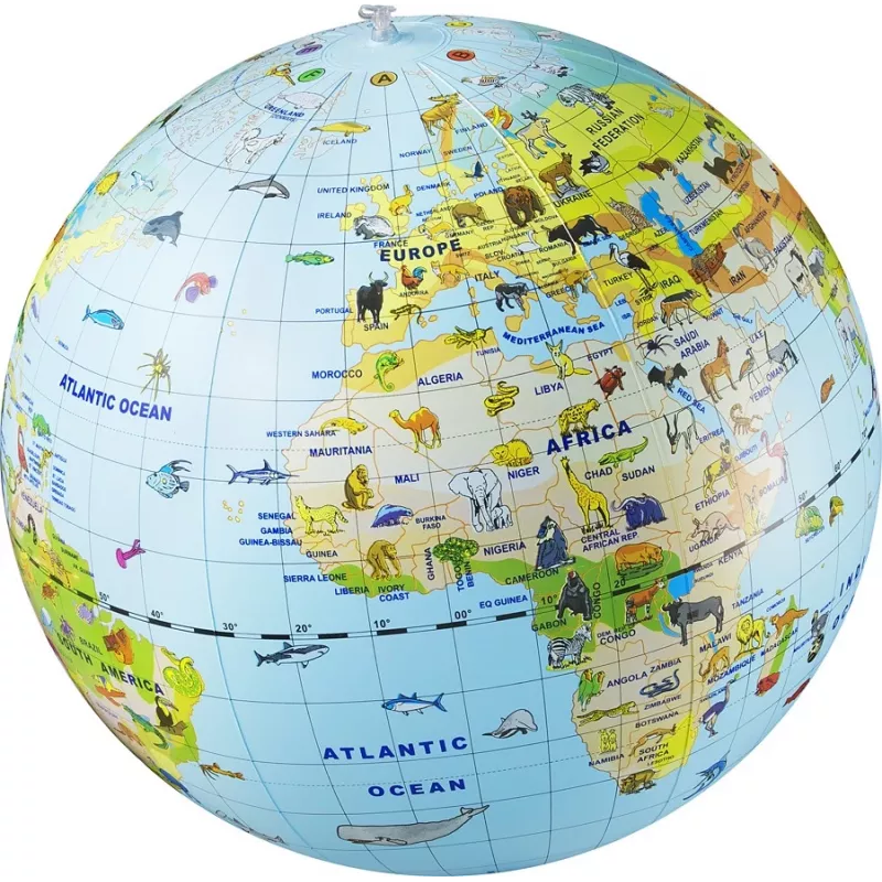 Caly Animal Globe Maxi Globe 50 cm, įvairiaspalvis