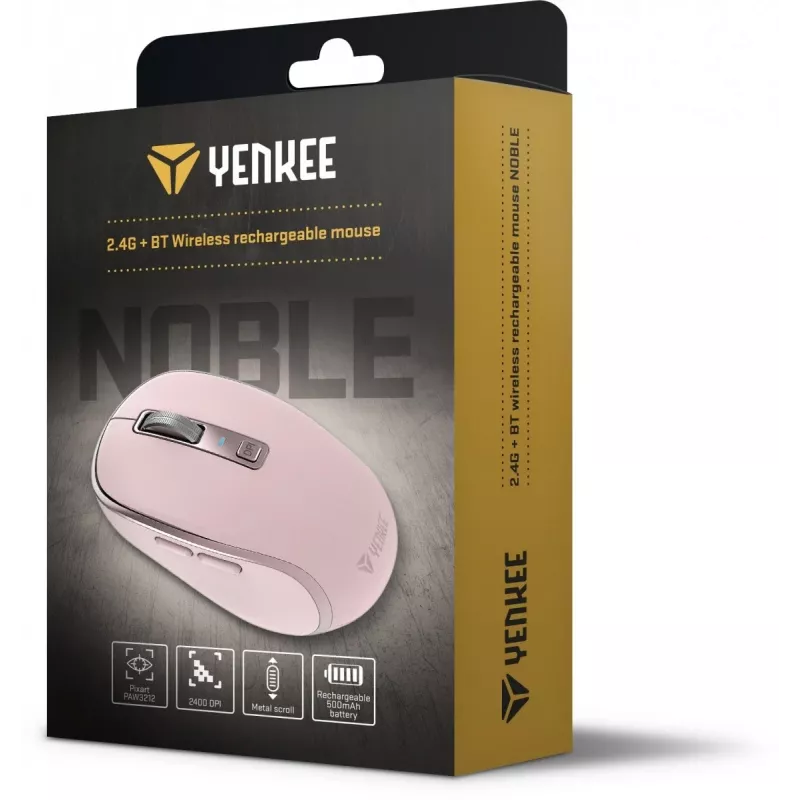Belaidė pelė YENKEE YMS 2085PK NOBLE Dual WiFi Bluetooth