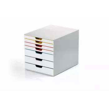 Durable VARICOLOR MIX 7 pilkas plastikinis 7 stalčių komplektas